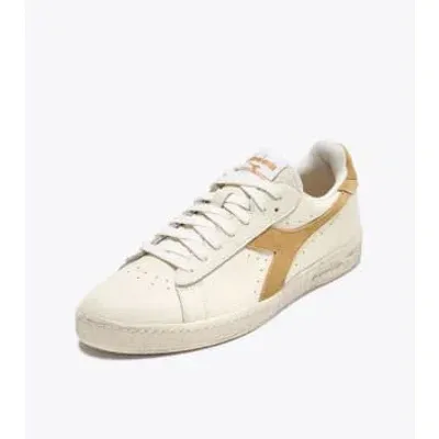 Diadora Game L Low Waxed Suede In White/ Latte