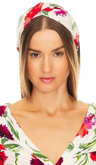 Diane Von Furstenberg Keisha Hairband In Dianthus Red