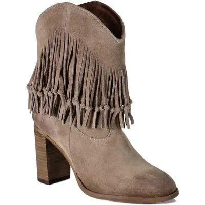 Diba True True Sky Fringe Bootie In Dark Dust