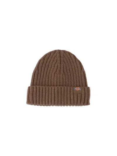 Dickies "lockwood" Logo Beanie In Brown