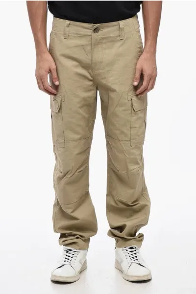 Dickies Rip Top Checked Millerville Cargo Pants In Brown