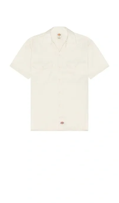 Dickies Short Sleeve Work Shirt In Stone Whitecap Grey