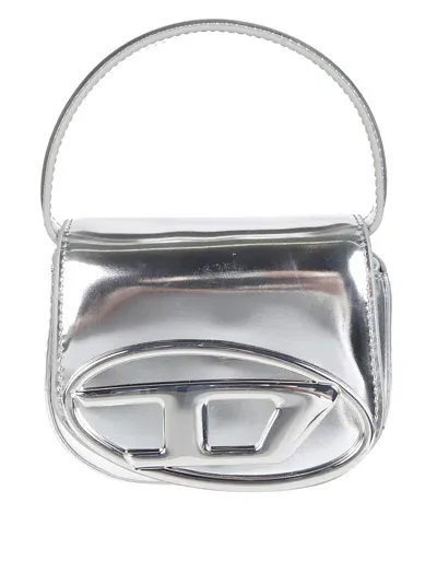 Diesel 1dr Xs Mini Borsa D Oval In Silver