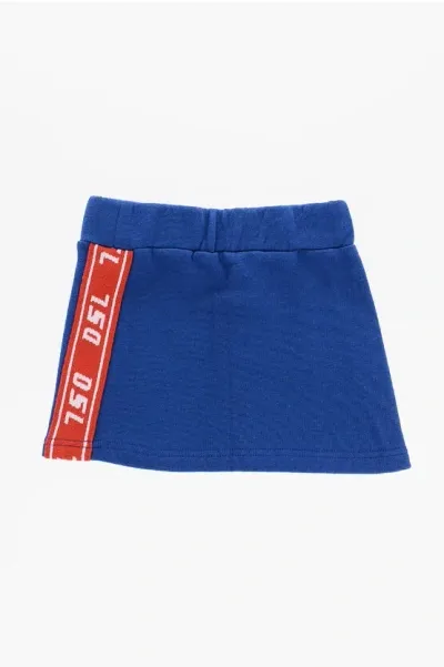 Diesel Kids' Cotton Glendab Skirt With Side Logo Band