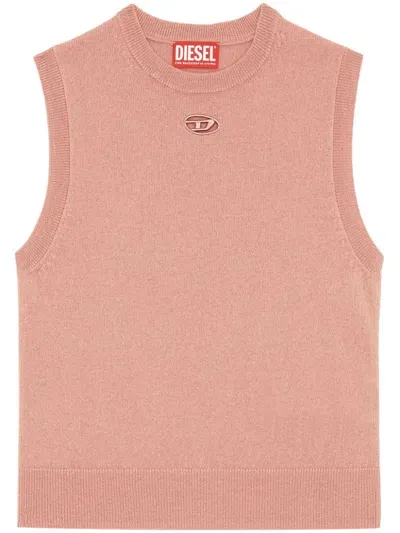 Diesel M-arga Tank Top In Pink