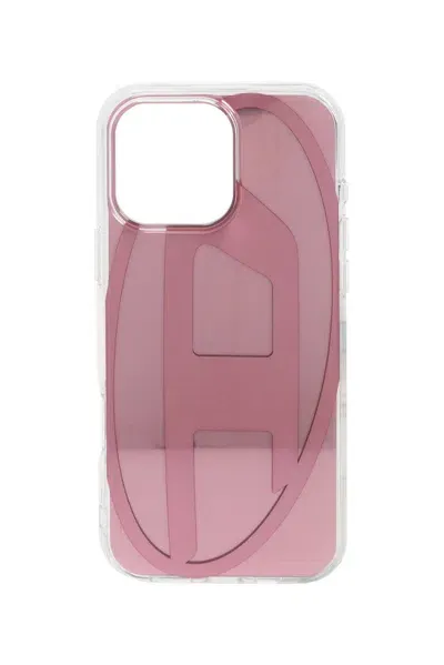 Diesel Mirrored Iphone 16 Pro Max Phone Case In Pink