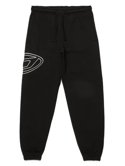 Diesel Kids' Pantaloni Sportivi Con Stampa In Black