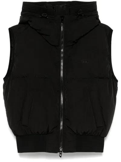 Diesel Peyt Gilet In Black