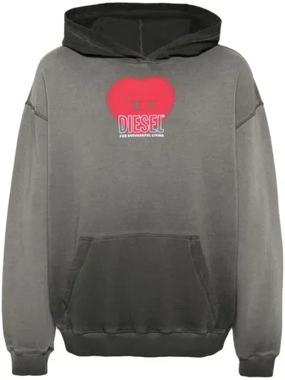 Diesel S-boxt-hood-n10 Cotton Hoodie In Black