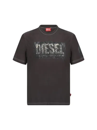 Diesel T-adjust-q1 T-shirt In Multicolor