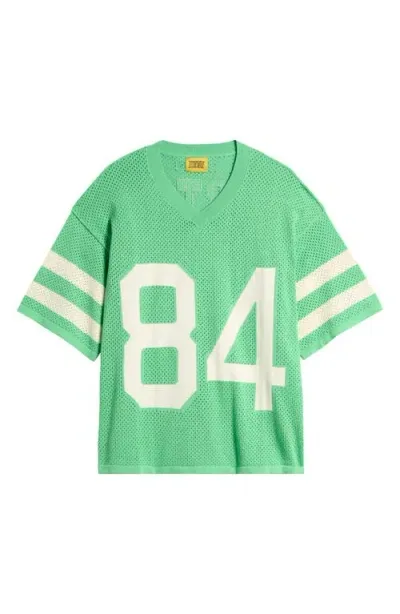 Diet Starts Monday '84 Mesh Appliqué Cotton Graphic Jersey In Green