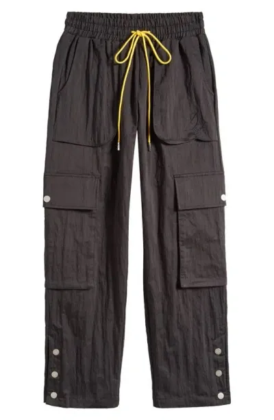 Diet Starts Monday Cotton & Nylon Cargo Pants In Grey