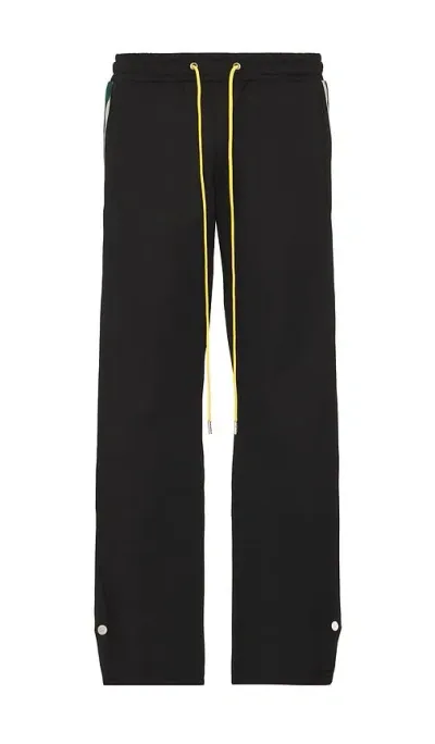 Diet Starts Monday Striped Snap Pant In Black