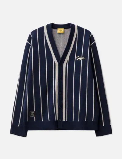 Dime Navy Baseball Cardigan In Blue