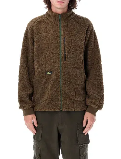 Dime Coverstich Sherpa Fleece In Military Brown