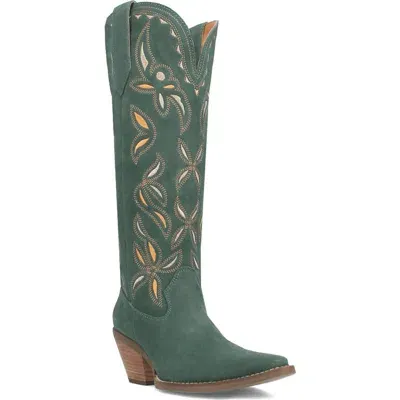 Dingo Bandelera Knee High Western Boot In Green