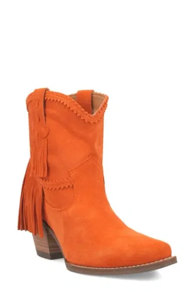 Dingo Fandango Fringe Western Boot In Orange