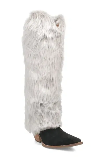 Dingo Snuggle Faux Fur Western Boot In Black