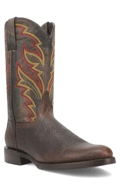 Dingo Young Gun Embroidered Cowboy Boot In Brown