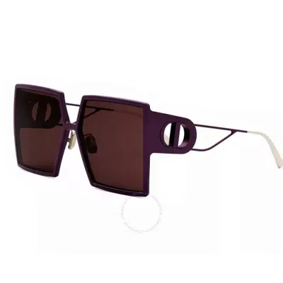 Dior 30montaigne Su 58mm Square Sunglasses In Shiny Bordeaux/bordeaux