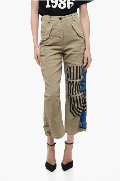 Dior Cargo Pants With Flower Pop Pattern