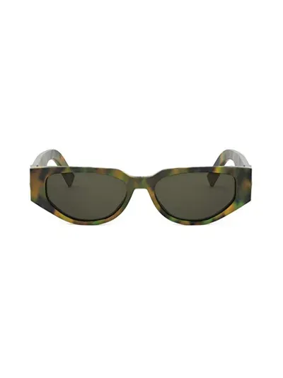 Dior Cd Diamond S7i Sunglasses In Camo Havana Green