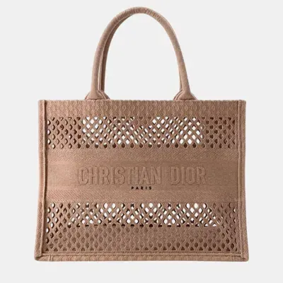 Pre-owned Dior Christian  Book Medium Mesh Tote Bag In Pink