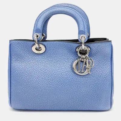 Pre-owned Dior Christian  Issimo Mini Tote Bag In Blue