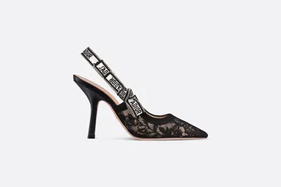 Dior J`a Slingback Pumps Shoes In Black