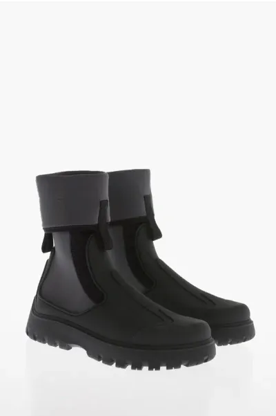 Dior Cuffed Scuba Boots In Black