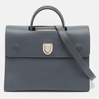 Pre-owned Dior Ever Top Handle Bag In Grey