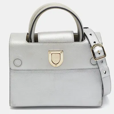 Pre-owned Dior Ever Tote In Silver