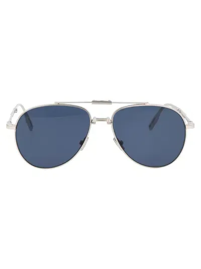 Dior Eyewear Aviator Frame Sunglaases In Silver