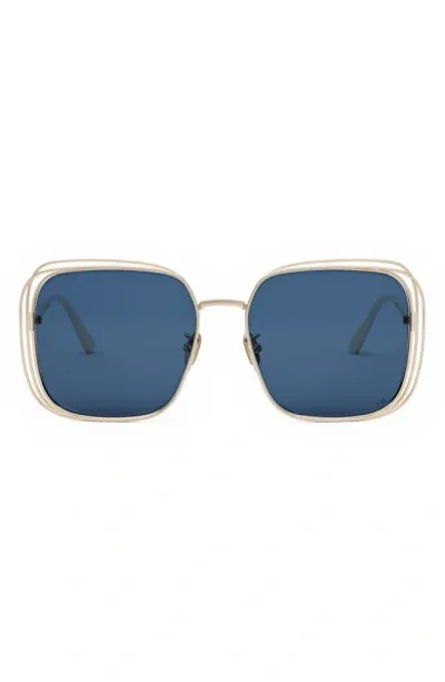 Dior Fil S1u Sunglasses In Gold/blue Solid