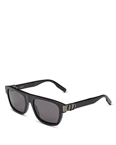 Dior Cd Icon S3 Square Sunglasses, 55mm In Black/gray Solid