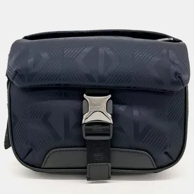 Pre-owned Dior Homme Explorer Strap Pouch In Navy Blue