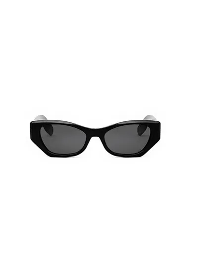 Dior Lady 95.22 B1i 53mm Butterfly Sunglasses In Shiny Black/smoke