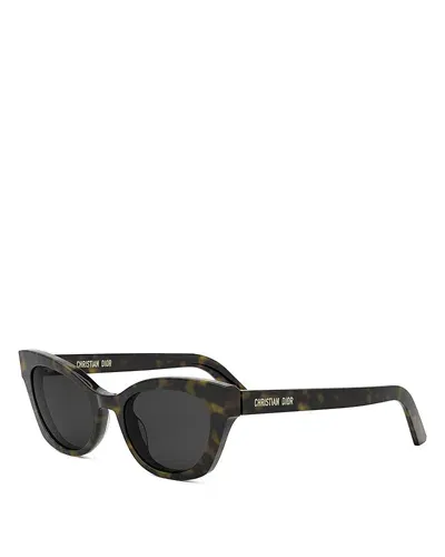 Dior Midnight B2i Cat Eye Sunglasses, 51mm In Havana/gray Solid