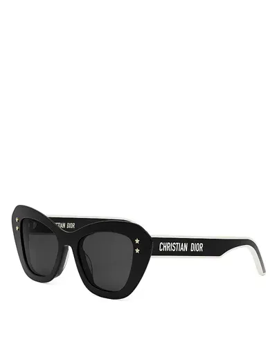 Dior Pacific B3u Butterfly Sunglasses, 52mm In Black/gray Solid