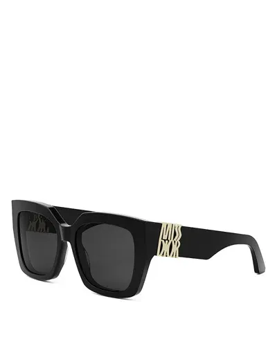 Dior S2i Square Sunglasses, 55mm In Black/smoke