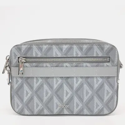 Pre-owned Dior Safari Messenger Bag In Grey