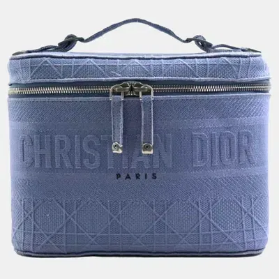 Pre-owned Dior Travel Vanity Case Bag In Blue