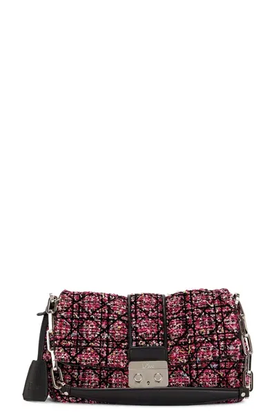 Dior Tweed Shoulder Bag In Multi