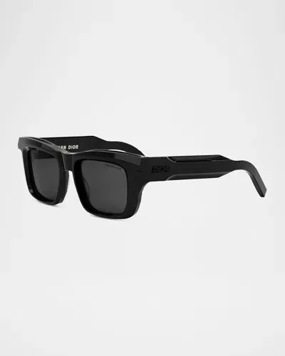 Dior Xplorer S2i Sunglasses In Shiny Black  Smoke