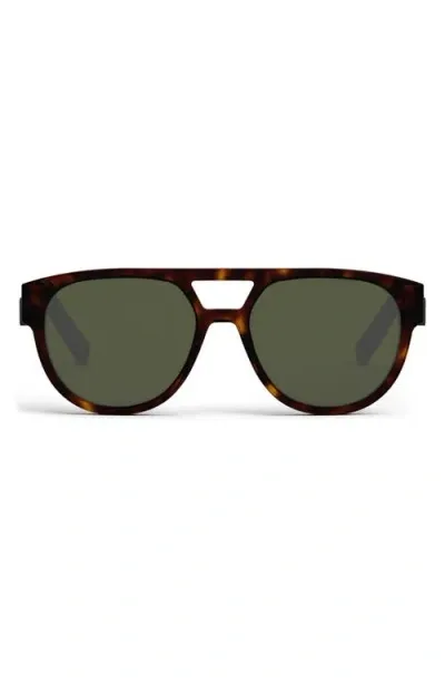 Dior 'b23 R1i 54mm Round Sunglasses In Dark Havana/green