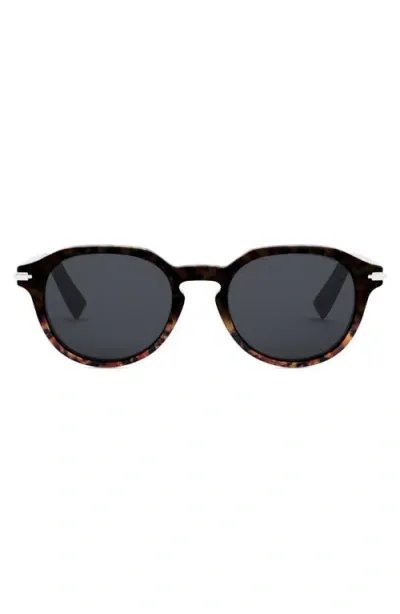 Dior 'blacksuit R2i 51mm Round Sunglasses In Blonde Havana/smoke