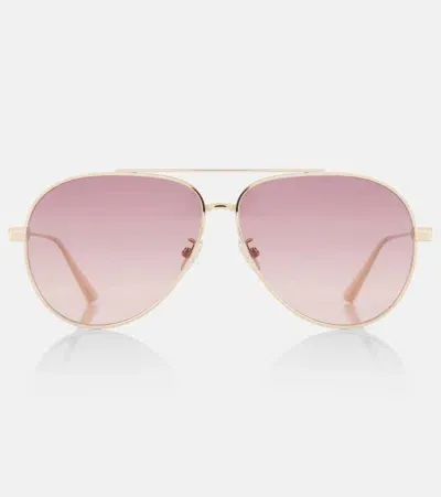 Dior Cannage A1u Aviator Sunglasses In Pink