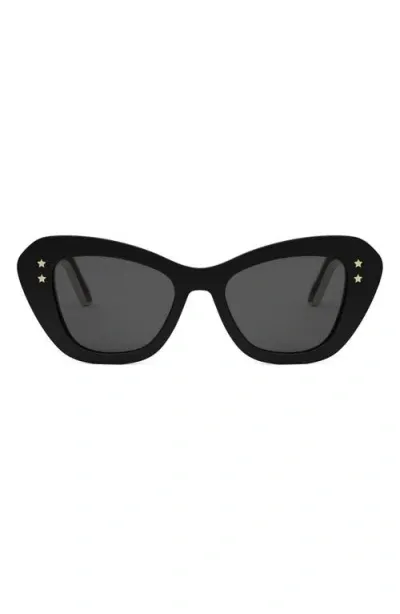 Dior 'pacific B3u 52mm Butterfly Sunglasses In Shiny Black/smoke