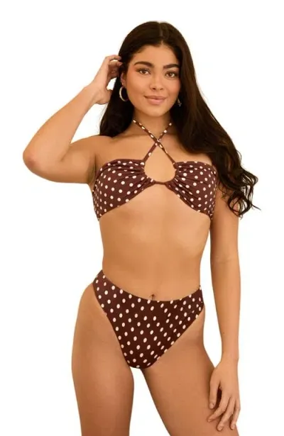 Dippin Daisys Seashore Bottom In Dotted Brown