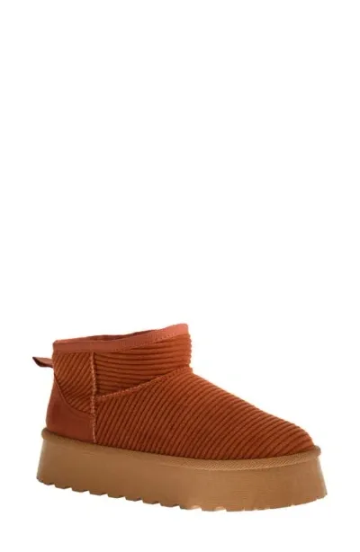 Dirty Laundry Yarroh Corduroy Platform Bootie In Orange